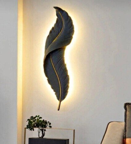 Aplica LED 36W Feather Black, LED inclus, 1 surse de iluminare, Echivalent 144W